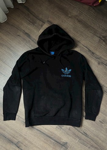 Siyah Adidas Kapüşonlu Sweatshirt
