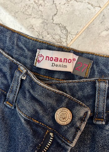 Noa&Noa Mavi Kadın Midi Denim mom Jean