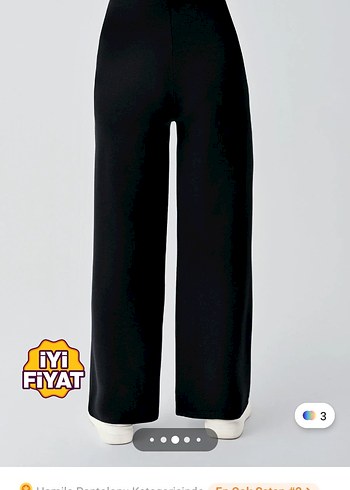 Siyah Rahat Kesim Hamile Pantolon - Görsel 3