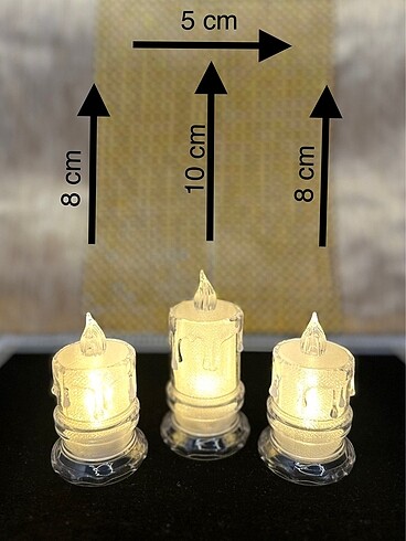 Led mum dekoratif simli pilli led mum
