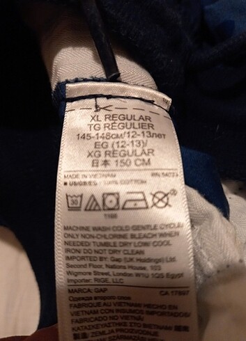 10 Yaş Beden mavi Renk Kargo pantalon