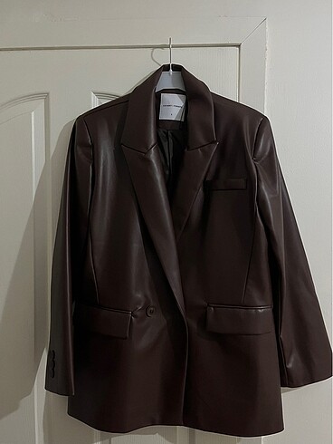 KAHVERENGİ DERİ BLAZER