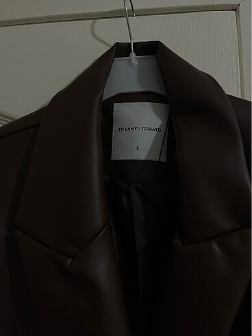 l Beden KAHVERENGİ DERİ BLAZER