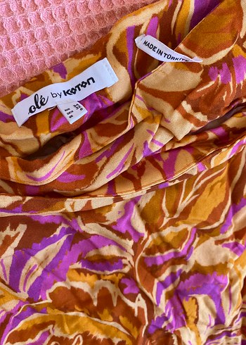 Bohem Tarz Uzun Drapeli Çok Renkli belden bağlamalı  Etek - Görsel 3