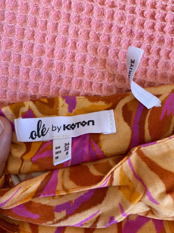 Bohem Tarz Uzun Drapeli Çok Renkli belden bağlamalı  Etek - Görsel 2