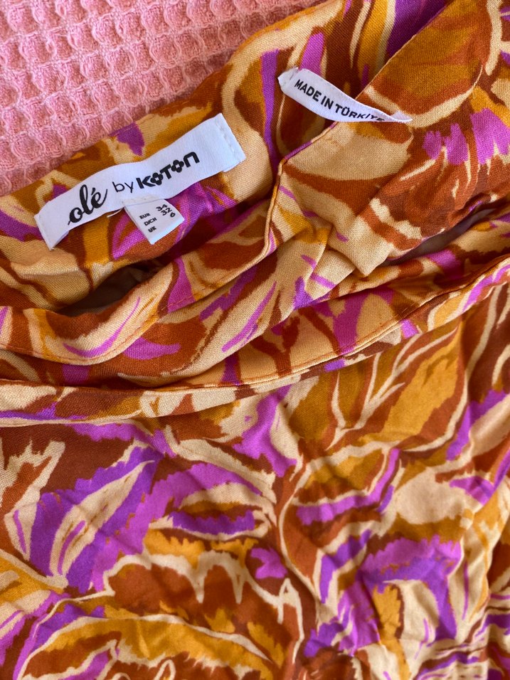 Bohem Tarz Uzun Drapeli Çok Renkli belden bağlamalı  Etek - Görsel 3