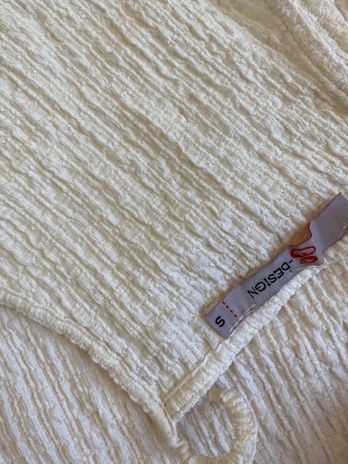 Beyaz Örme Kolsuz Midi Elbise - Görsel 3