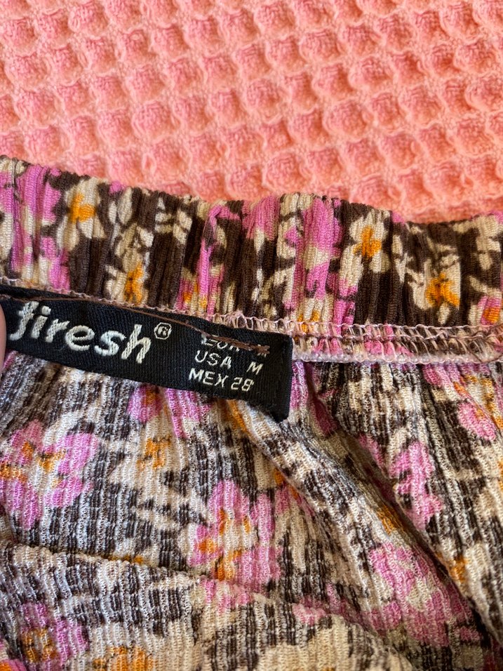 Çiçek Desenli Fırfırlı Midi Etek - Görsel 3