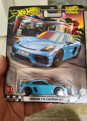 Hot Wheels Porsche 718 Cayman Mavi Oyuncak Araba