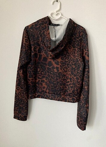 LEOPAR KAPŞONLU SWEAT