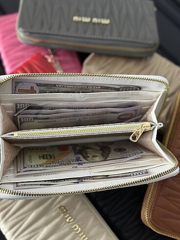  Beden çeşitli Renk MIU MIU A Quality Cüzdan