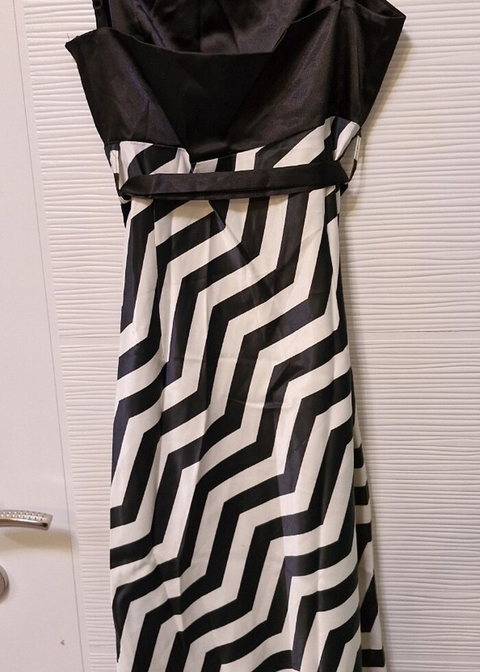 Saten  gece elbise  - Görsel 2