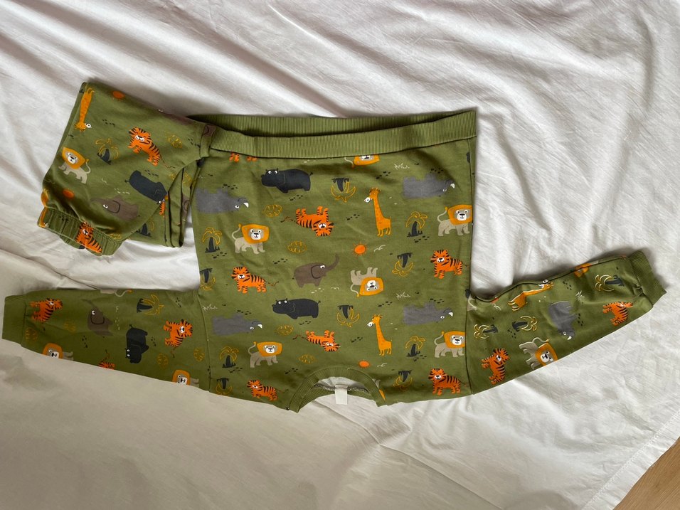 Hayvanlı Yeşil Baskılı Erkek Çocuk Pijaması - Görsel 2