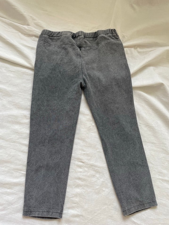 Kız/ Erkek Çocuk Gri Denim Baskılı Rahat Pantolon - Görsel 2