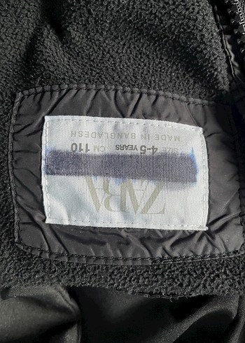 5 Yaş Beden kahverengi Renk ZARA Siyah Erkek Çocuk Fermuarlı Mont