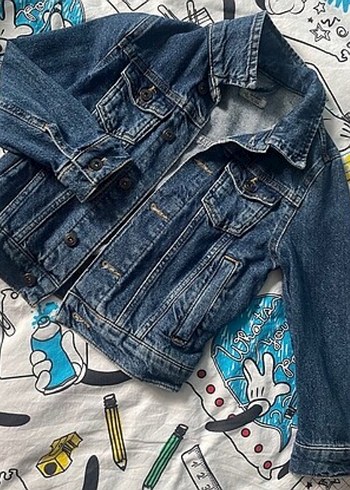 Erkek Çocuk Mavi Denim Ceket - Görsel 3