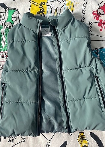 ZARA Erkek Çocuk mavi Fermuarlı Şişme Yelek - Görsel 3