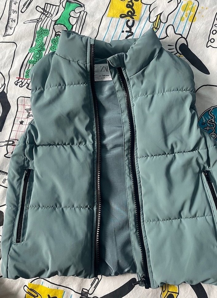 ZARA Erkek Çocuk mavi Fermuarlı Şişme Yelek - Görsel 2