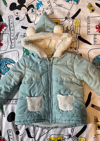 Kapüşonlu Mavi erkek Çocuk Mont - Görsel 3