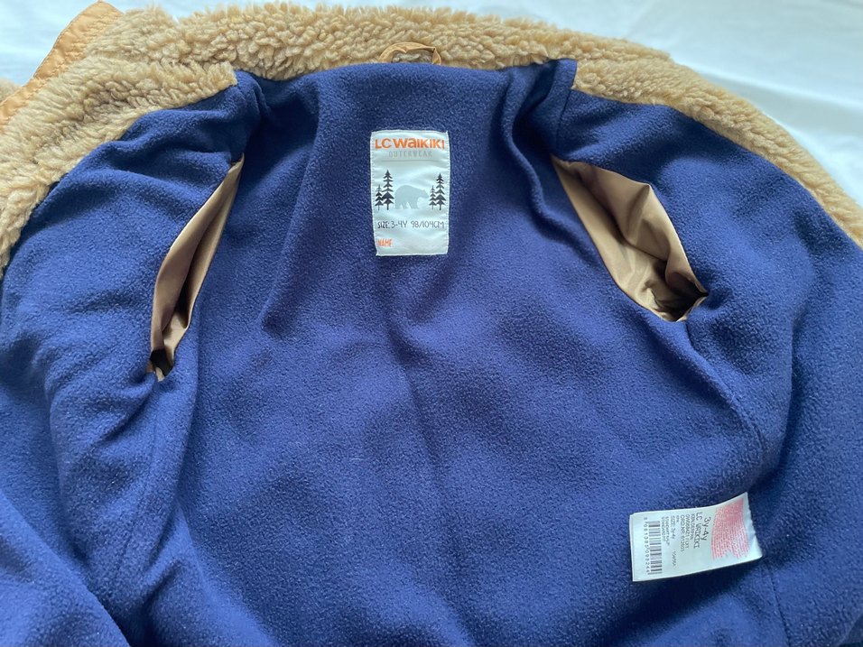 Kahverengi Erkek Çocuk Kürklü Ceket - Görsel 3