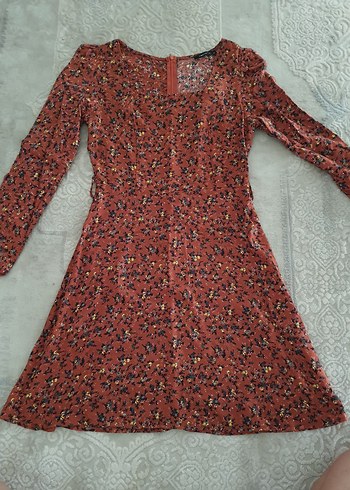 Trendyol & Milla Bordo Bohem Uzun Kollu Midi Elbise