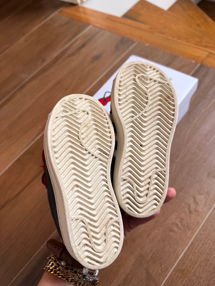 Siyah kız Çocuk Sneakers Velcro Bantlı - Görsel 2