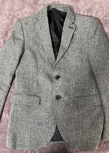 Gri Düğmeli Erkek Ceket - Görsel 2