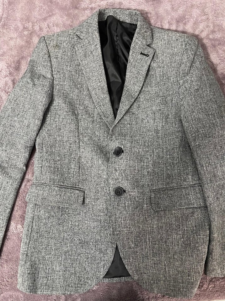 Gri Düğmeli Erkek Ceket - Görsel 2