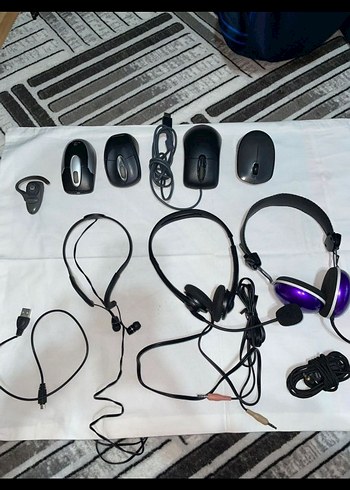 Mor Renkli Kablolu Kulaklık ve Mouse Seti - Görsel 2