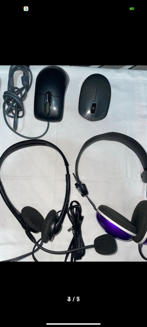 Mor Renkli Kablolu Kulaklık ve Mouse Seti - Görsel 4