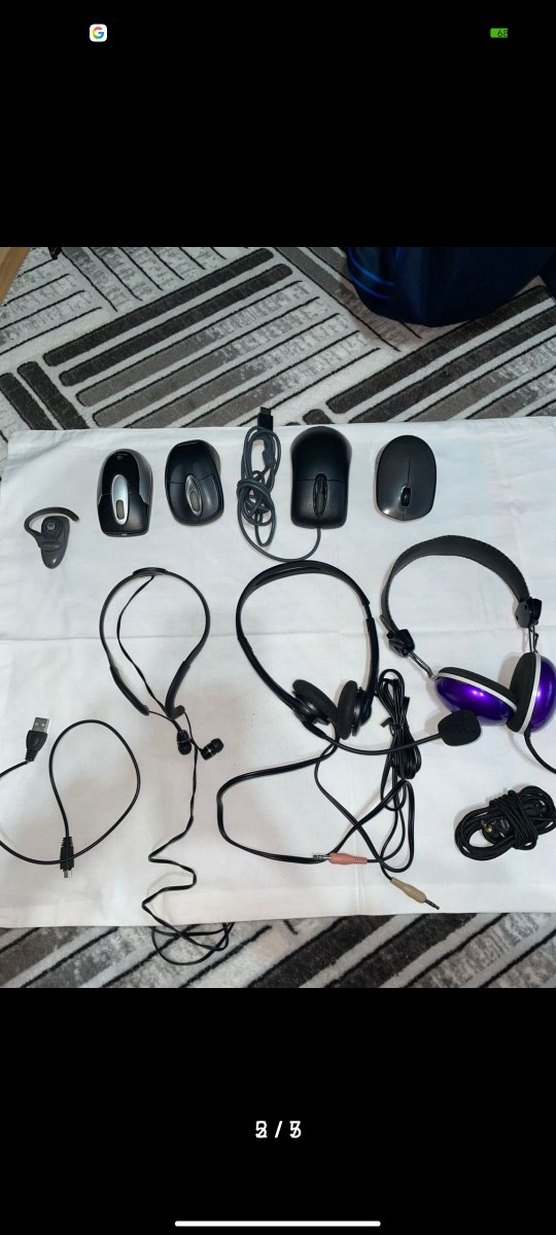 Mor Renkli Kablolu Kulaklık ve Mouse Seti - Görsel 2