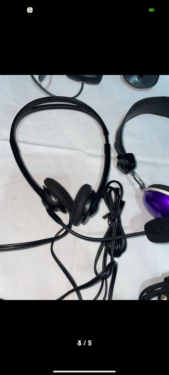 Mor Renkli Kablolu Kulaklık ve Mouse Seti - Görsel 3