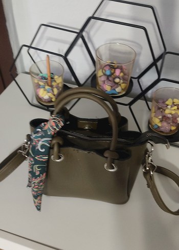 Kahverengi Deri Desenli Kadın Çanta - Görsel 2