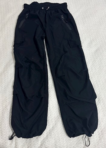 10-11 yaş Siyah, Belden Kemerli, Bol Kesim çocuk Pantolon - Görsel 6