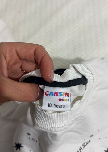 Beyaz Siyah Baskılı Kız Eşofman Takımı - Görsel 6