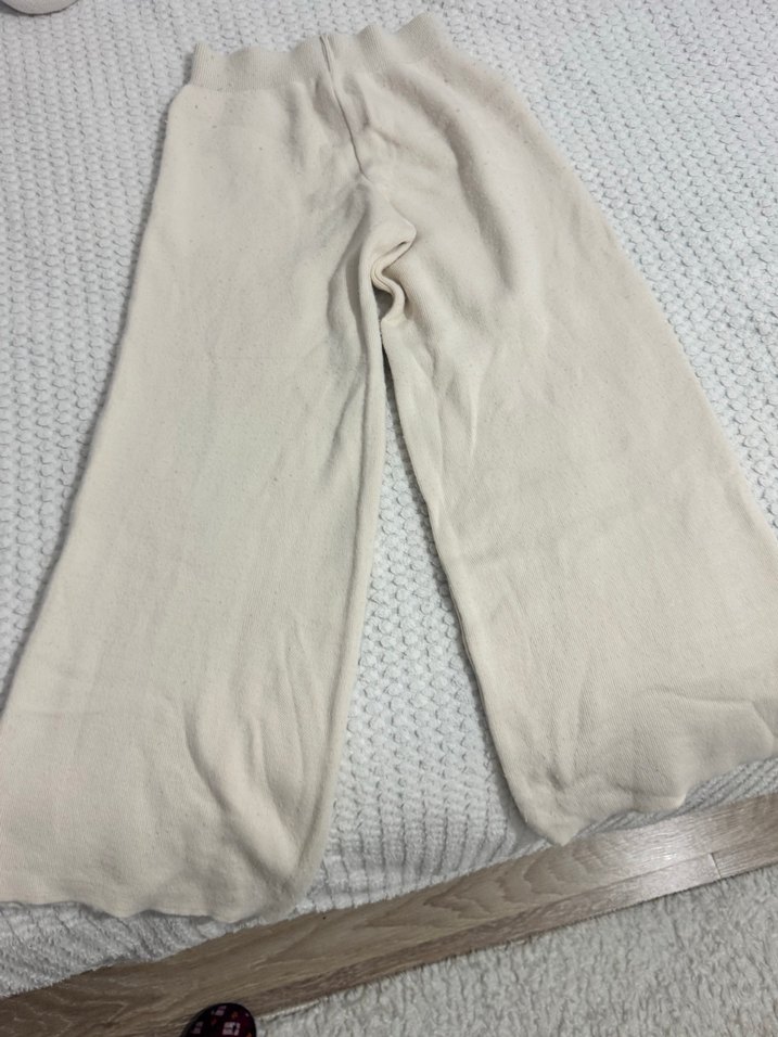 Çocuk Bej Örme çocuk  Pantolon - Görsel 4