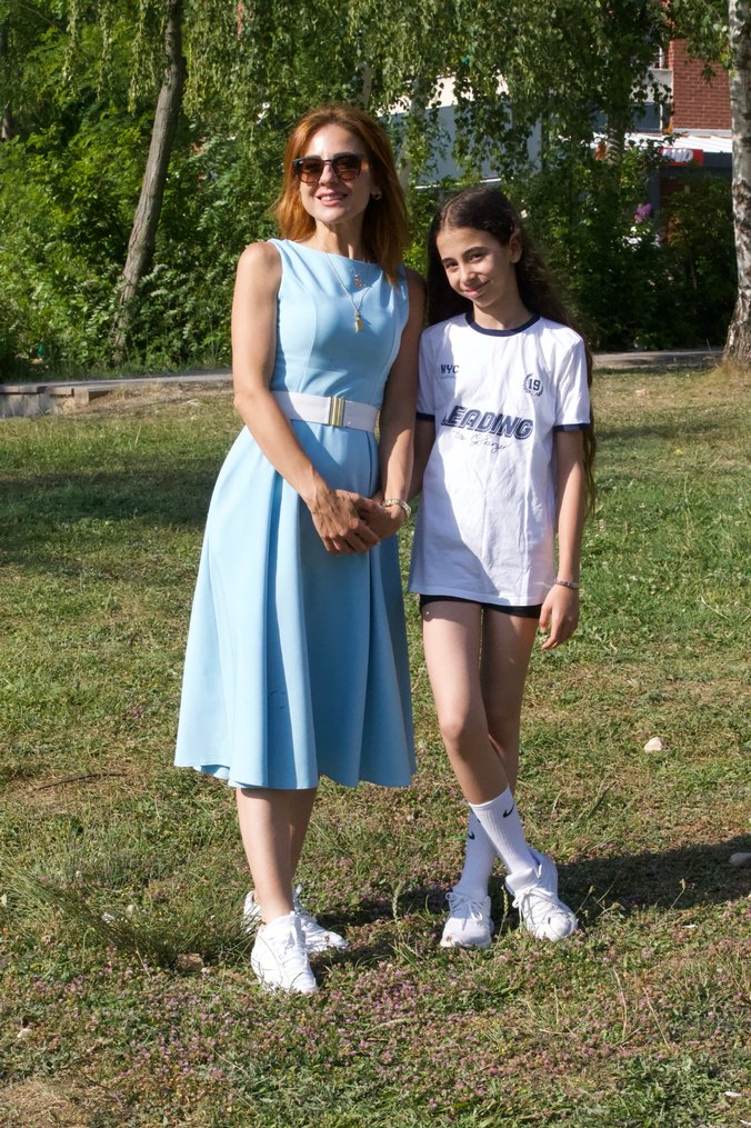 Mavi Midi Straplez Pamuk Elbise - Görsel 3