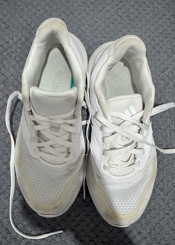 Beyaz Adidas Bağcıklı  kadın kız çocuk  çocuk Spor Ayakkabı - Görsel 6