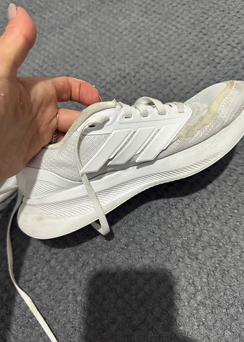 Beyaz Adidas Bağcıklı  kadın kız çocuk  çocuk Spor Ayakkabı - Görsel 5