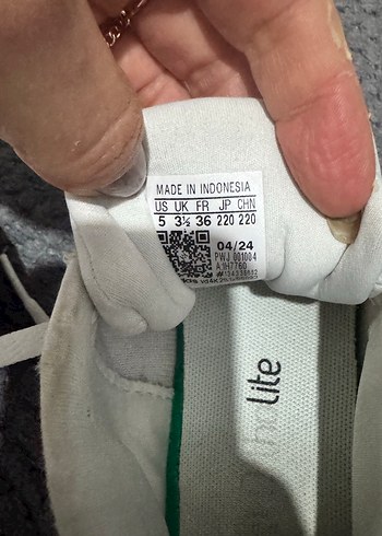 Beyaz Adidas Bağcıklı  kadın kız çocuk  çocuk Spor Ayakkabı - Görsel 9