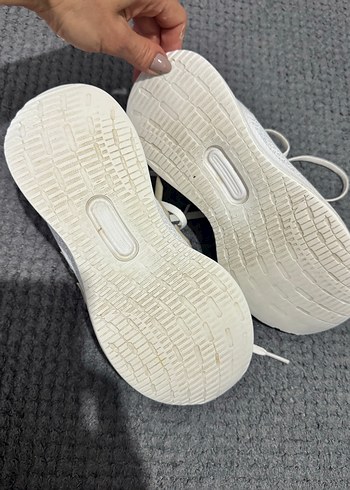 Beyaz Adidas Bağcıklı  kadın kız çocuk  çocuk Spor Ayakkabı - Görsel 8