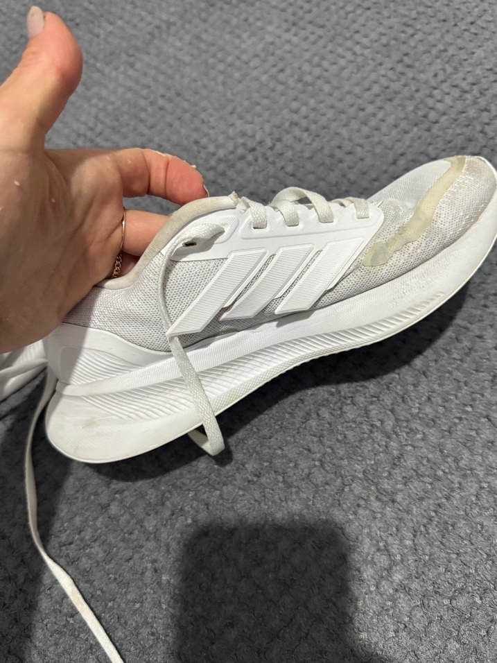 Beyaz Adidas Bağcıklı  kadın kız çocuk  çocuk Spor Ayakkabı - Görsel 5