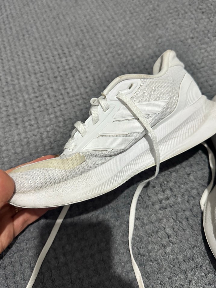 Beyaz Adidas Bağcıklı  kadın kız çocuk  çocuk Spor Ayakkabı - Görsel 4