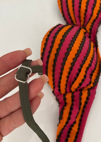 36 Beden Çok Renkli Tie-Dye bikini üstü