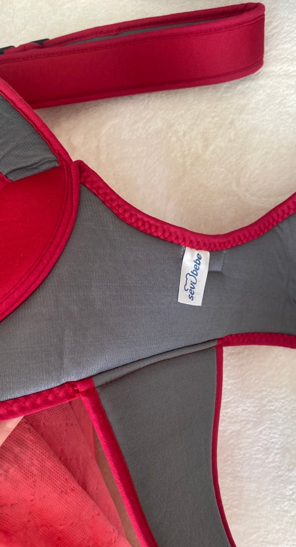 Koyu Kırmızı Bebek Taşıyıcı - Görsel 3