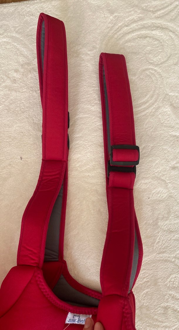 Koyu Kırmızı Bebek Taşıyıcı - Görsel 2