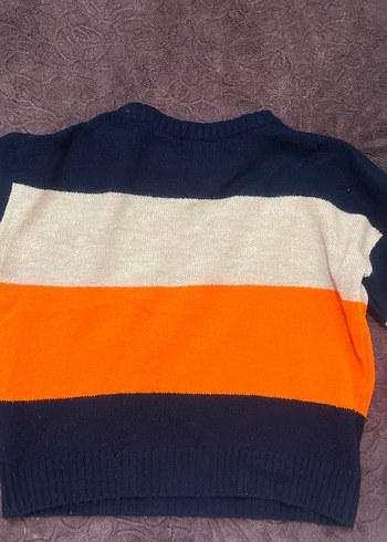 Renkli Triko Kadın Kazak - Görsel 3