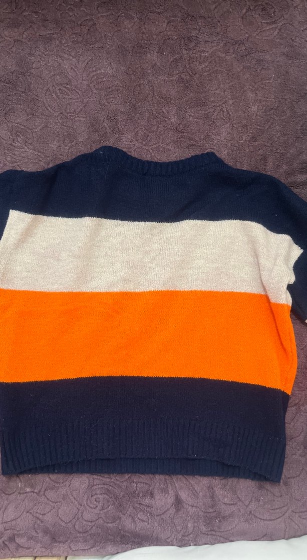 Renkli Triko Kadın Kazak - Görsel 3