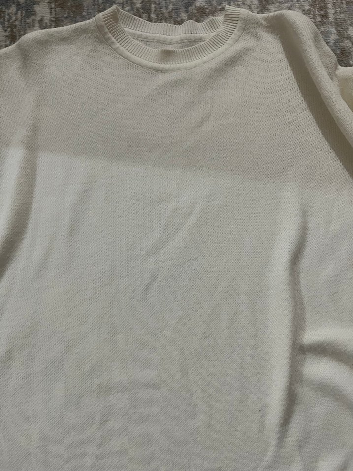 Kadın Beyaz Uzun Kollu Pamuklu Basic Kazak - Görsel 2