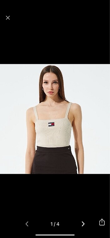 xs Beden ten rengi Renk tommy hilfiger askılı crop